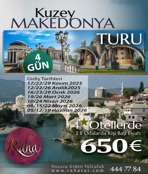 Kuzey Makedonya<br> 4 Gün